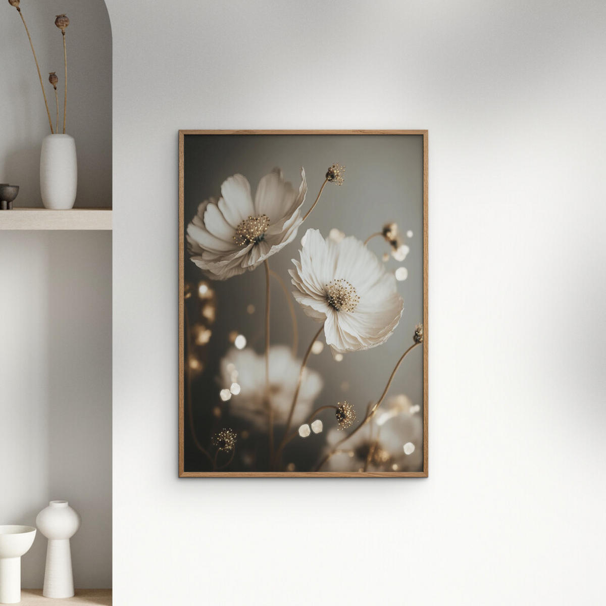 POSTER mit Rahmen Treechild - Golden Beauties - Eichefarben/Weiß, Holz/Papier (30/40cm) - Poster&Frame