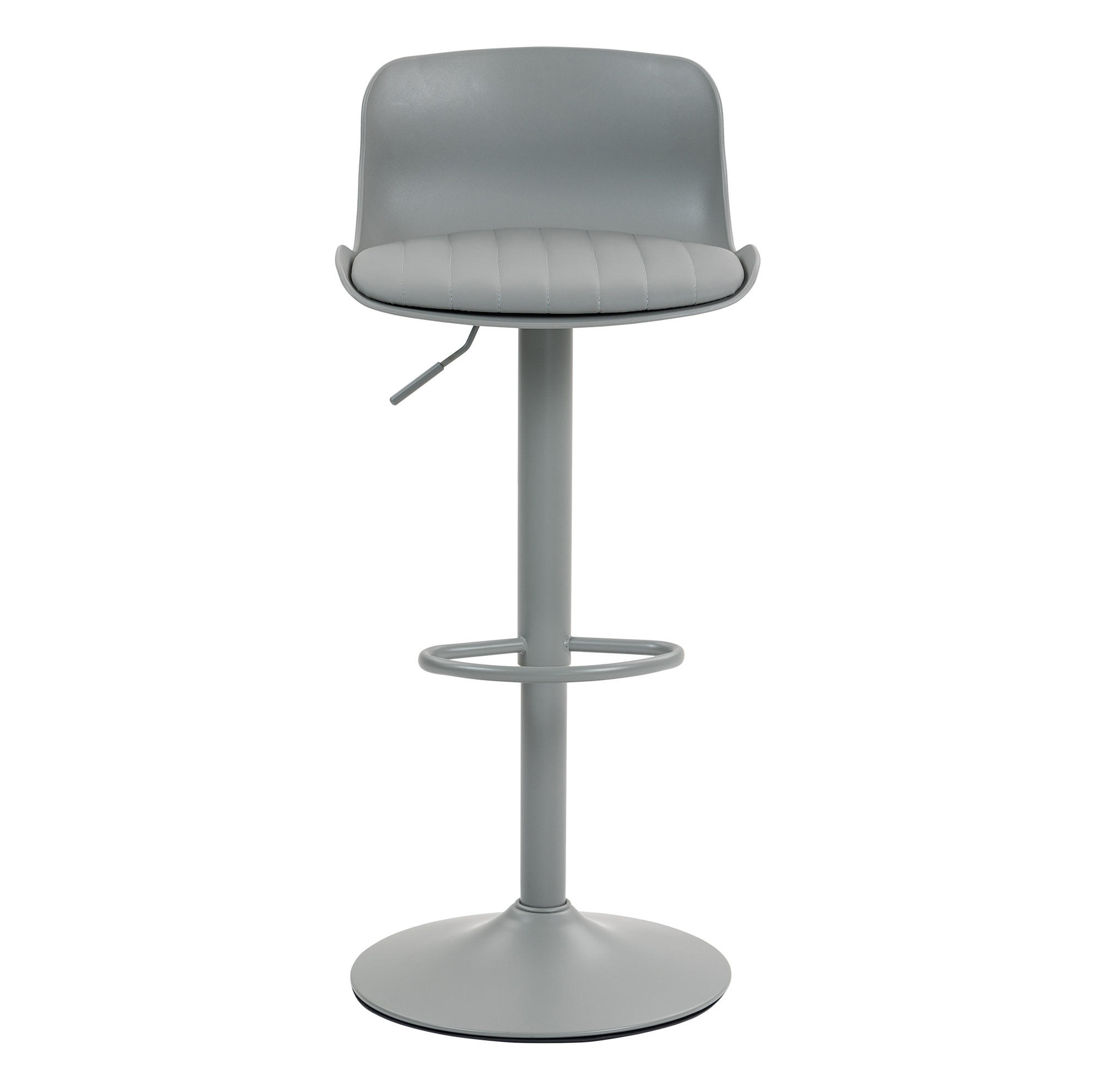 BARHOCKER Grau mit Drehfunktion und Höhenverstellung - Grau, Metall (44/80/43cm) - MIVRAY