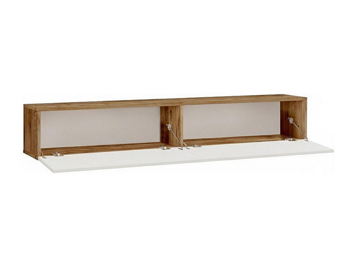 TV-HÄNGESCHRANK - 180 cm x 31.6 cm - holz - naturfarben hell, weiß Aubepina - Naturfarben/Weiß, Holz (180/29.6/31.6cm) - Vente-Unique