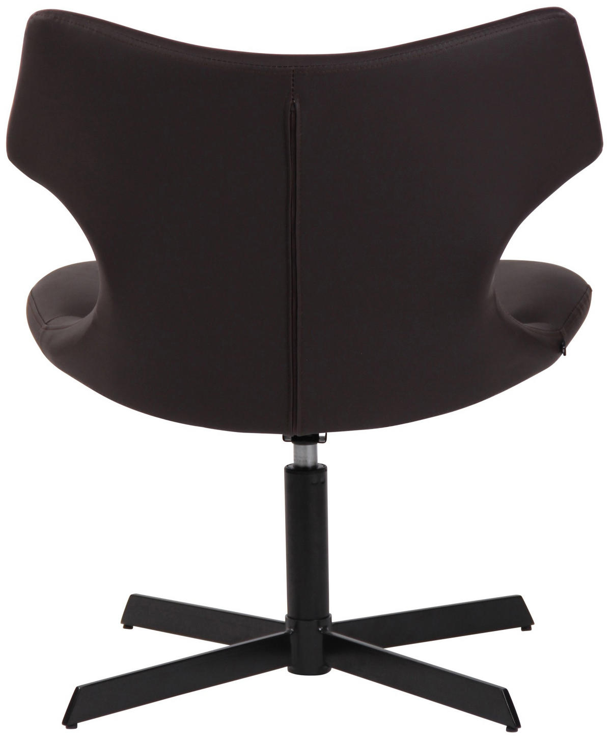 DREHSTUHL Lederlook braun - Schwarz/Braun, Textil/Metall (65/79/69cm) - CLP