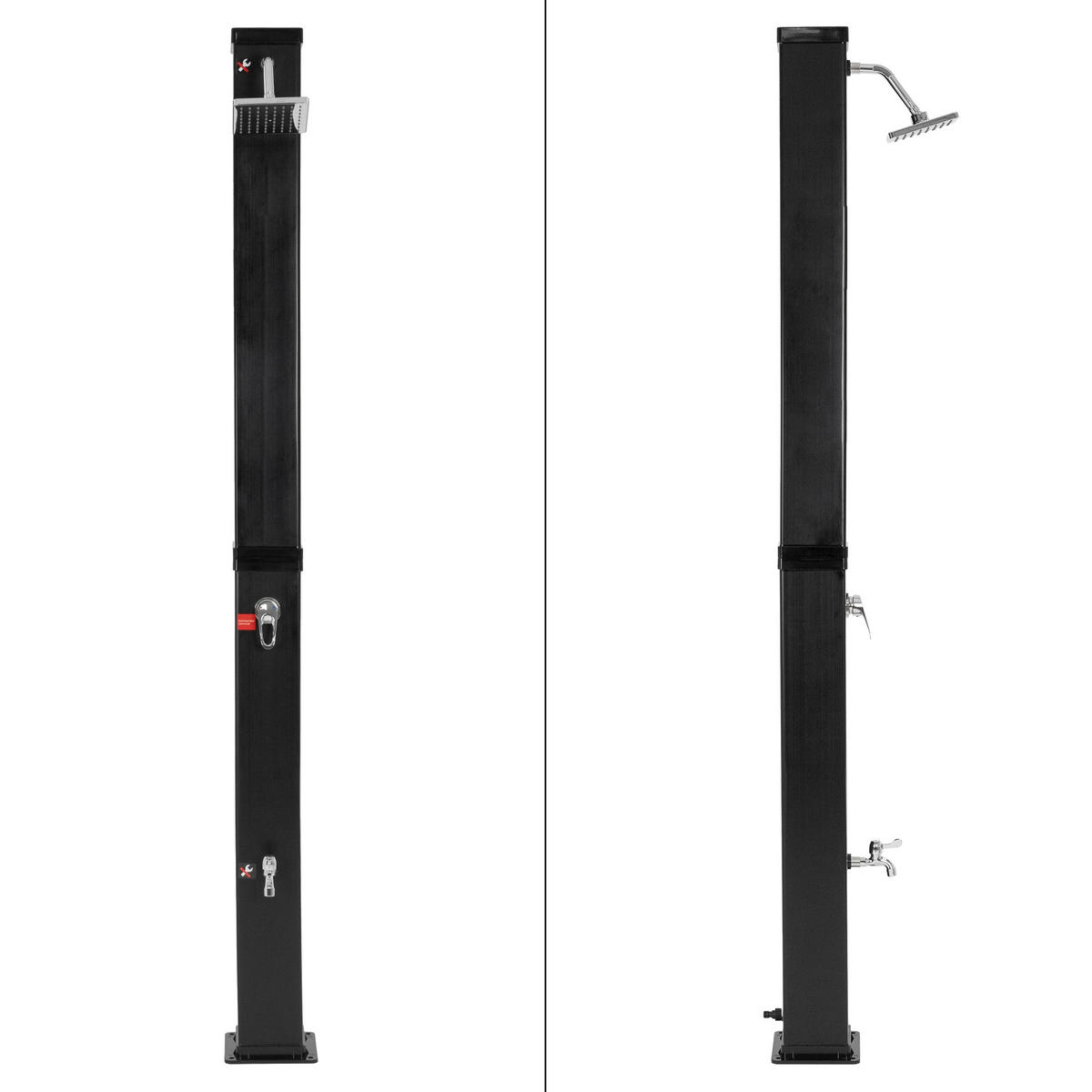 SOLARDUSCHE - Schwarz, Kunststoff (20/217/50cm) - ML-DESIGN