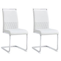 STUHL 2er-Set ergonomisch Weiß Metall - Weiß, Metall (48/95/42cm) - Meubliv