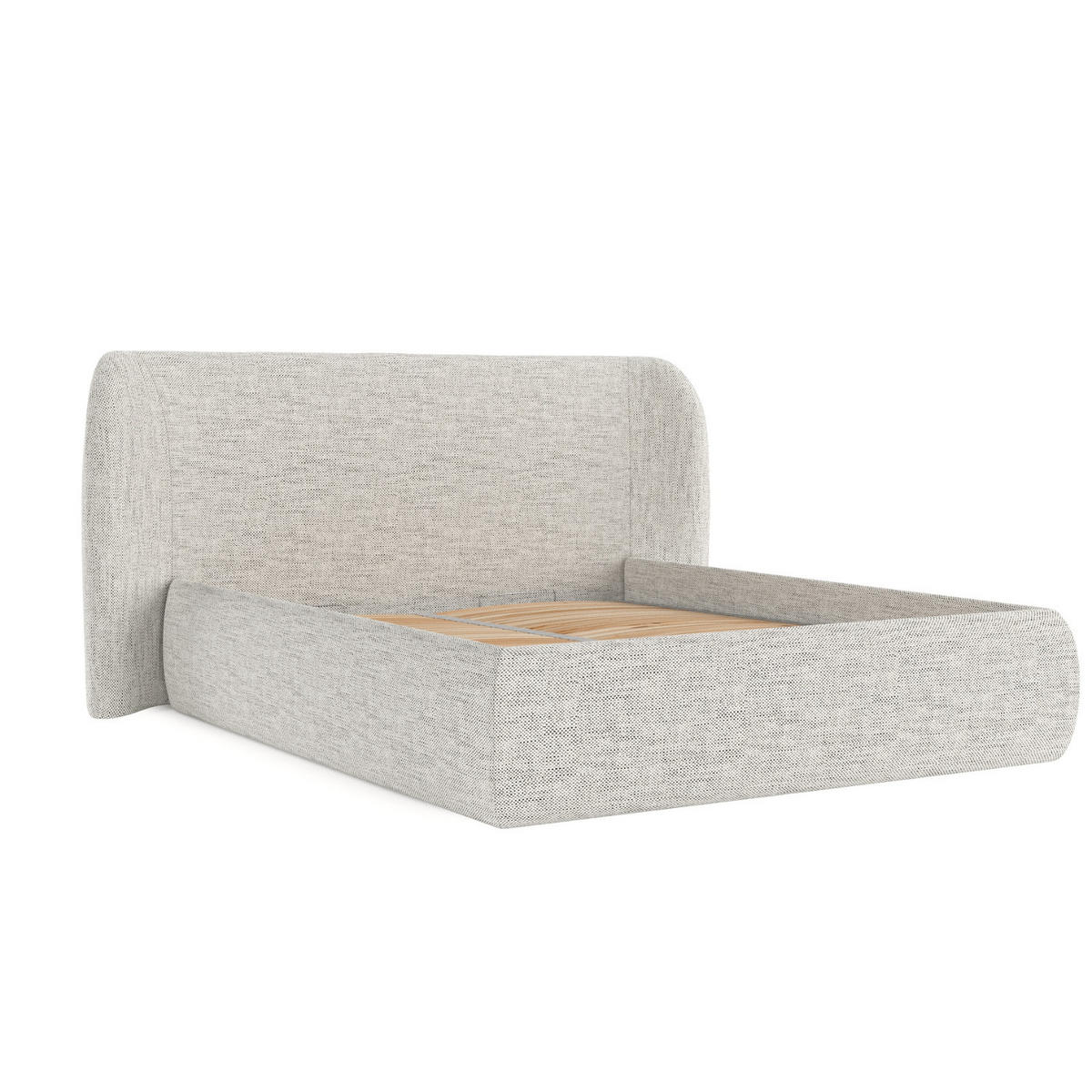 POLSTERBETT Bellano mit Stauraum 180/200 cm Hellgrau im Modesto Stoff - Hellgrau/Schwarz, Holz/Holzwerkstoff (180/200cm) - AltaBeds