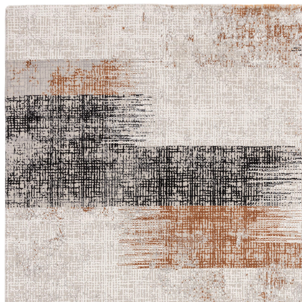 TEPPICH Velours geometrisch abstrakt pflegeleicht rutschfest TIBER-Orte, Terrakotta 120x170 cm - Terra cotta, Textil (120/170cm) - KADIMA DESIGN