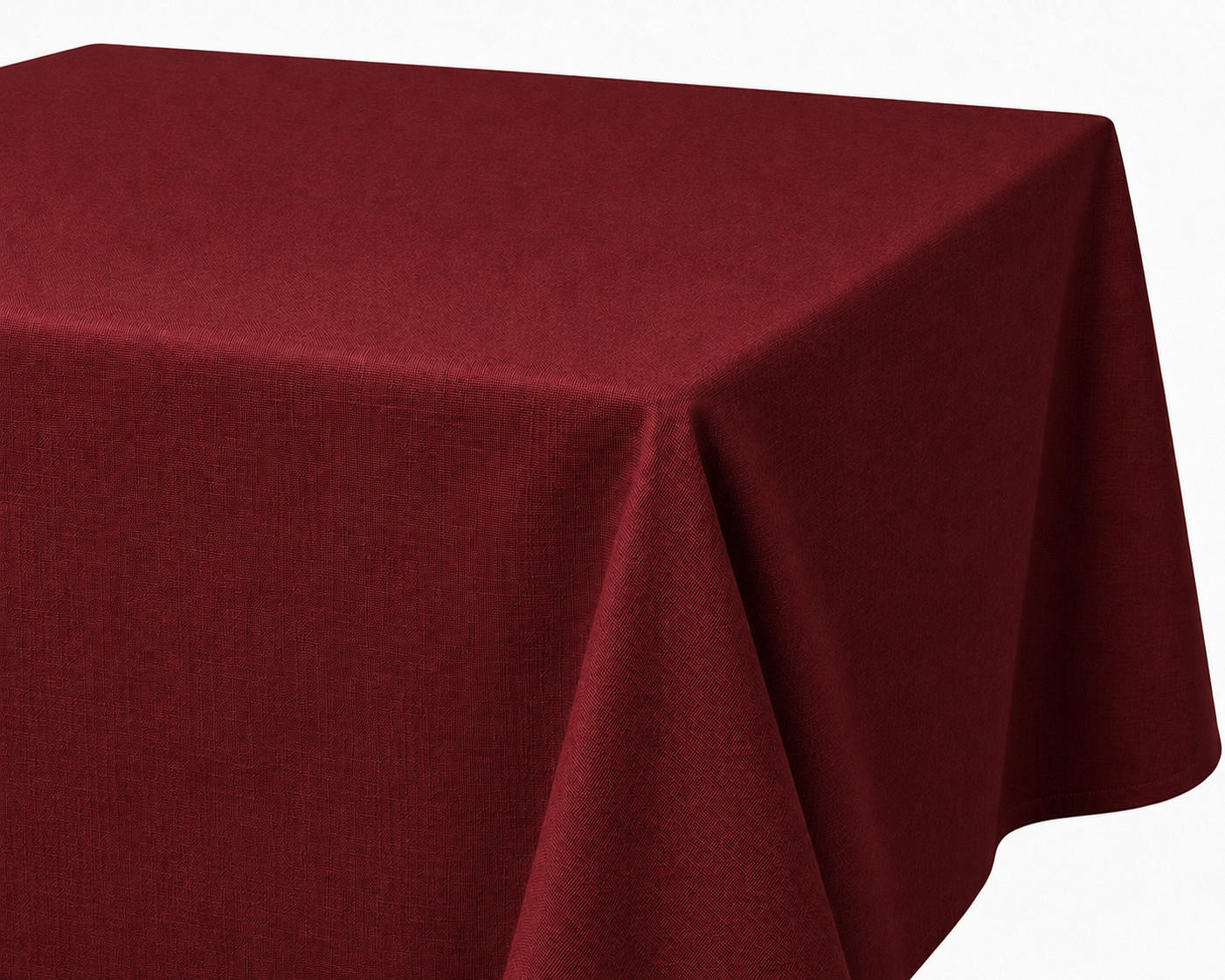 TISCHDECKE Leinenoptik 90/90 cm eckig bordeaux - Bordeaux, Kunststoff (90/90cm) - TiborTex