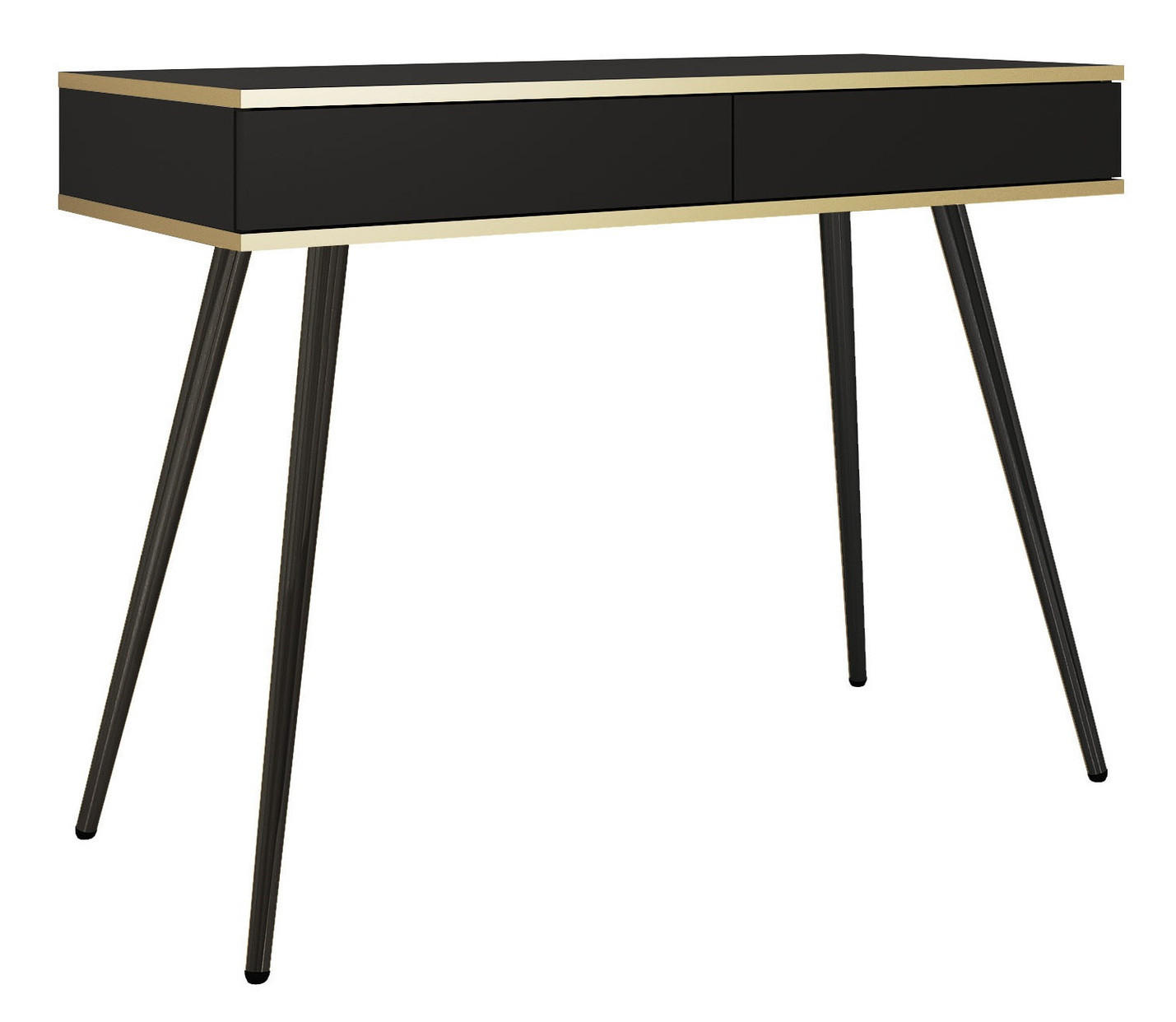 KONSOLENTISCH 102 cm Rodi mit Schublade, Schwarz - Schwarz, Holz (102/80/50cm) - Emporius