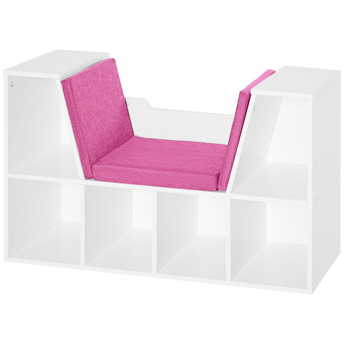 KINDERREGA DE-15470 102/30/61 cm, 6 Fächer Rosa - Pink, Holzwerkstoff (102/61/30cm) - ComfortXL