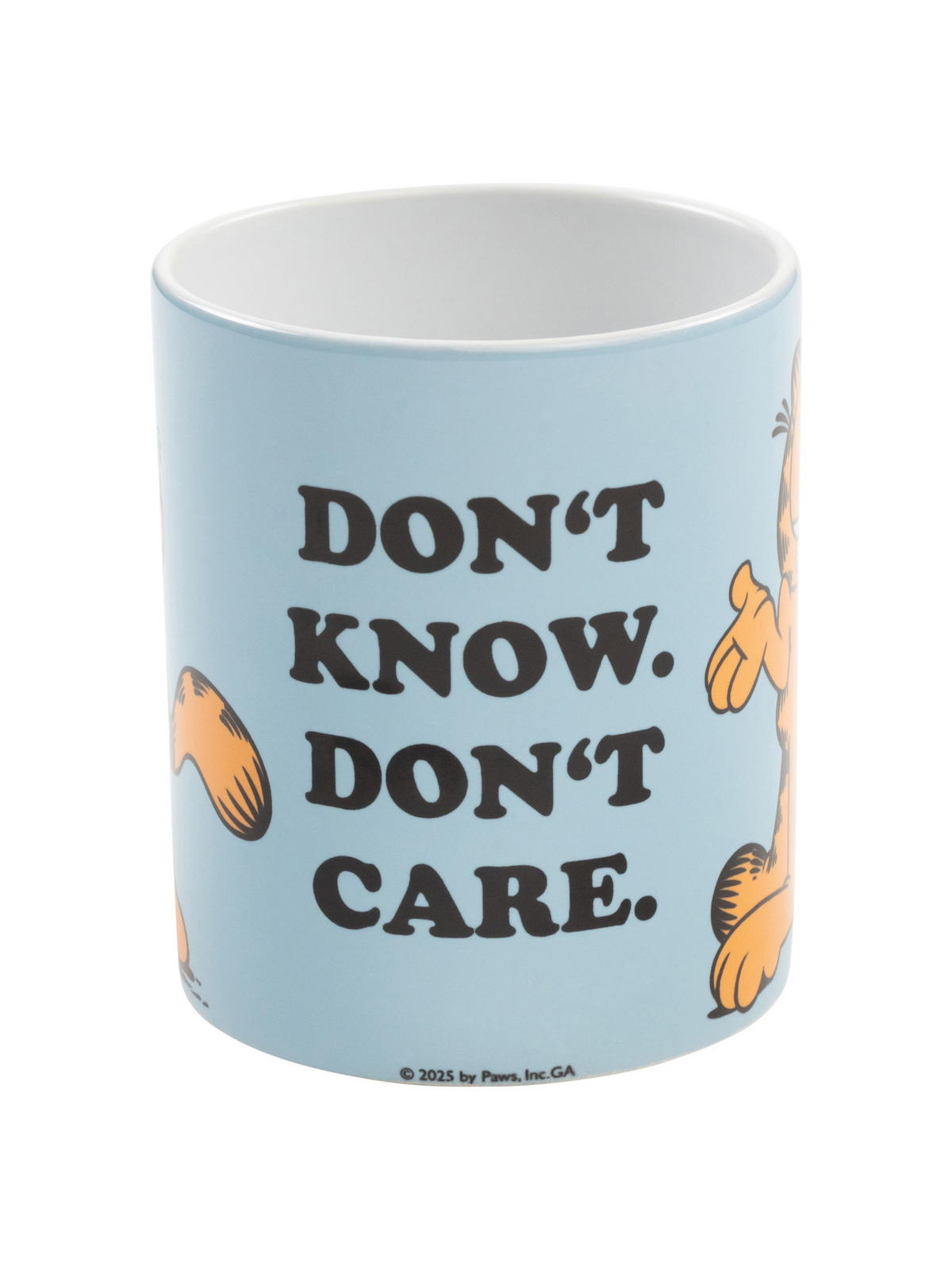 KAFFEEBECHER Garfield Don't Know Don't Care Blau 320 ml - Blau, Keramik (0.32L) - United Labels