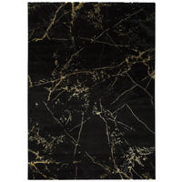 WEBTEPPICH Schwarz Gold 160/230 cm - Goldfarben/Schwarz, Naturmaterialien/Textil (160/230cm) - Atticgo