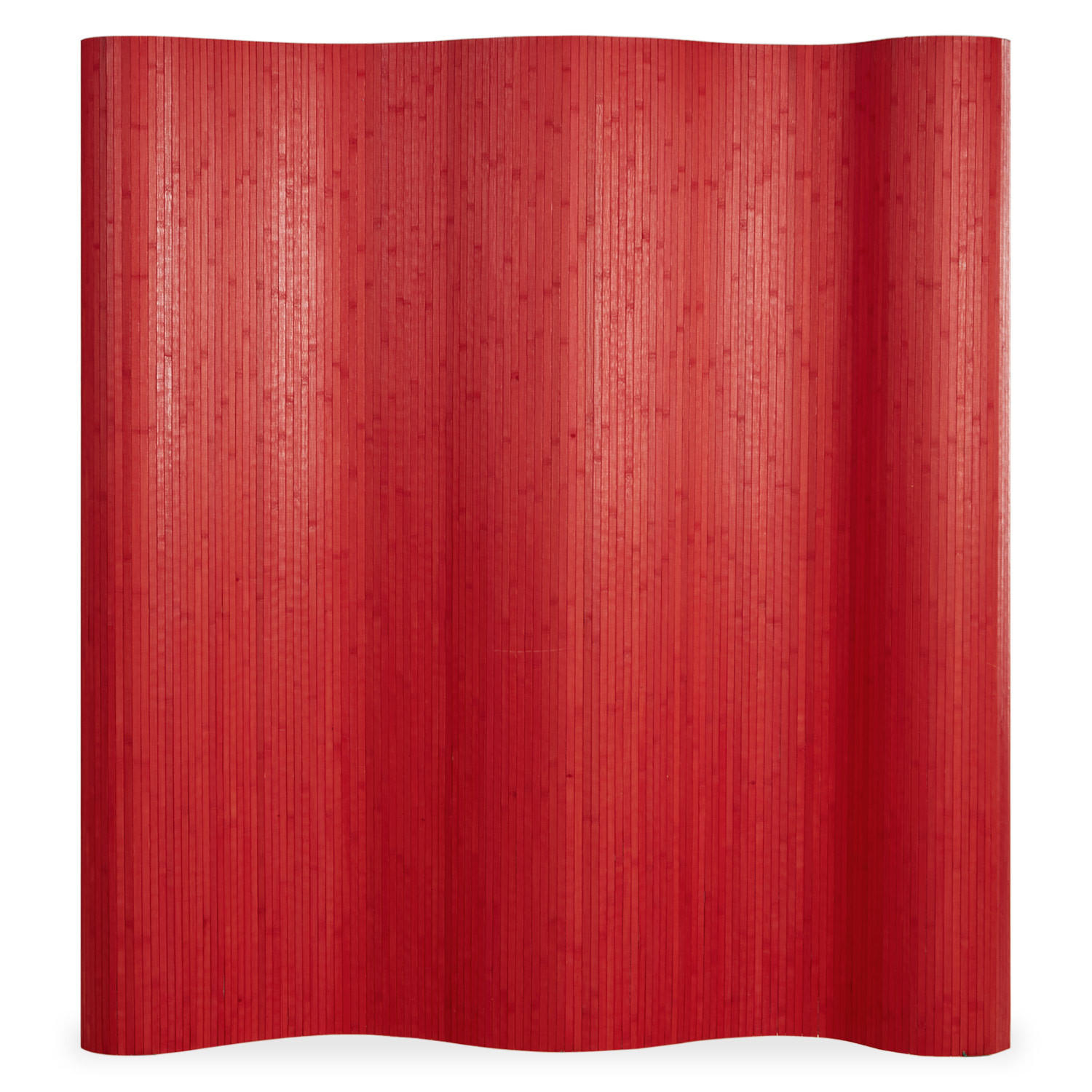 PARAVENT 250/200 cm Rot Raumteiler Bambus - Rot, Naturmaterialien (250/200/1cm) - Homestyle4u