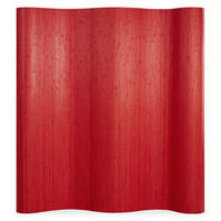 PARAVENT 250/200 cm Rot Raumteiler Bambus - Rot, Naturmaterialien (250/200/1cm) - Homestyle4u