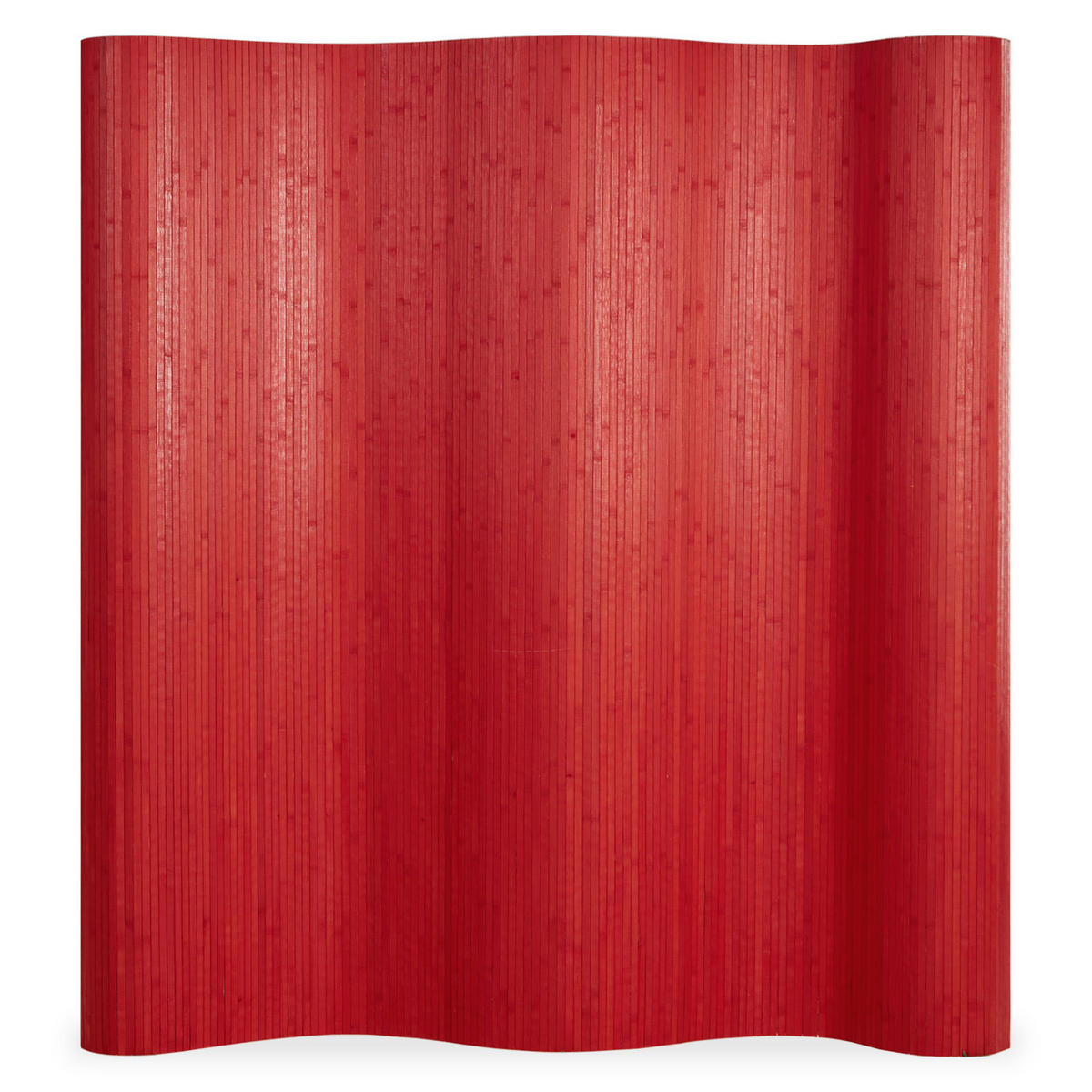 PARAVENT 250/200 cm Rot Raumteiler Bambus - Rot, Naturmaterialien (250/200/1cm) - Homestyle4u