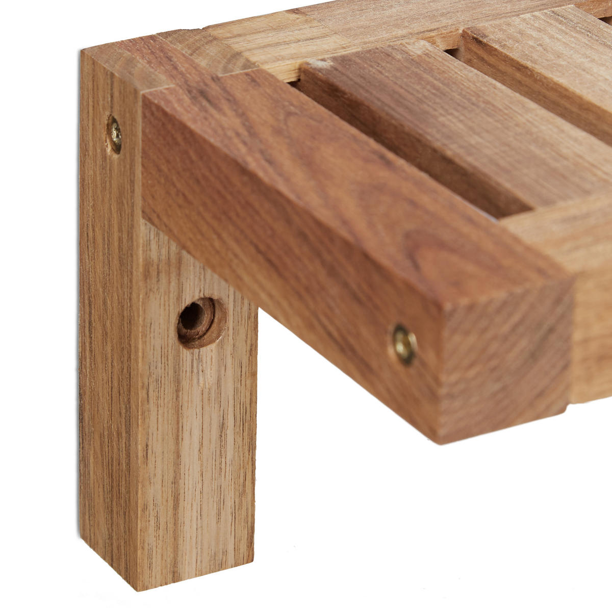 WANDREGAL - Hellbraun, Holz (60/10/12.5cm) - Relaxdays