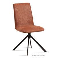 ESSZIMMERSTUHL (4er-Set) Dredi 47x92x60 Schwarz/Cognac - Cognac/Schwarz, Kunststoff (60/92/47cm) - 58aufmkessel