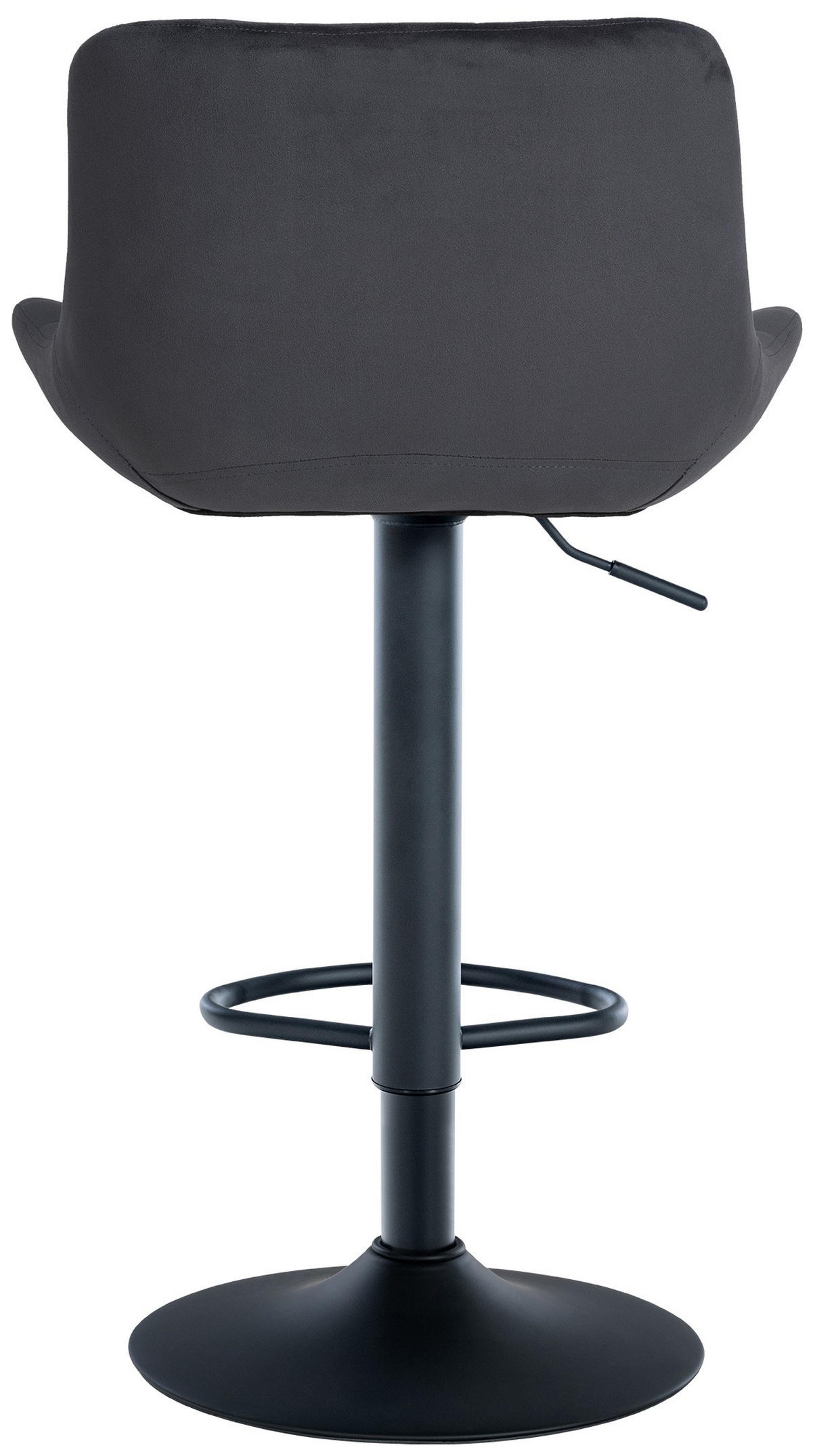 BARHOCKER Samt schwarz - Schwarz, Textil/Metall (48/81/54cm) - CLP