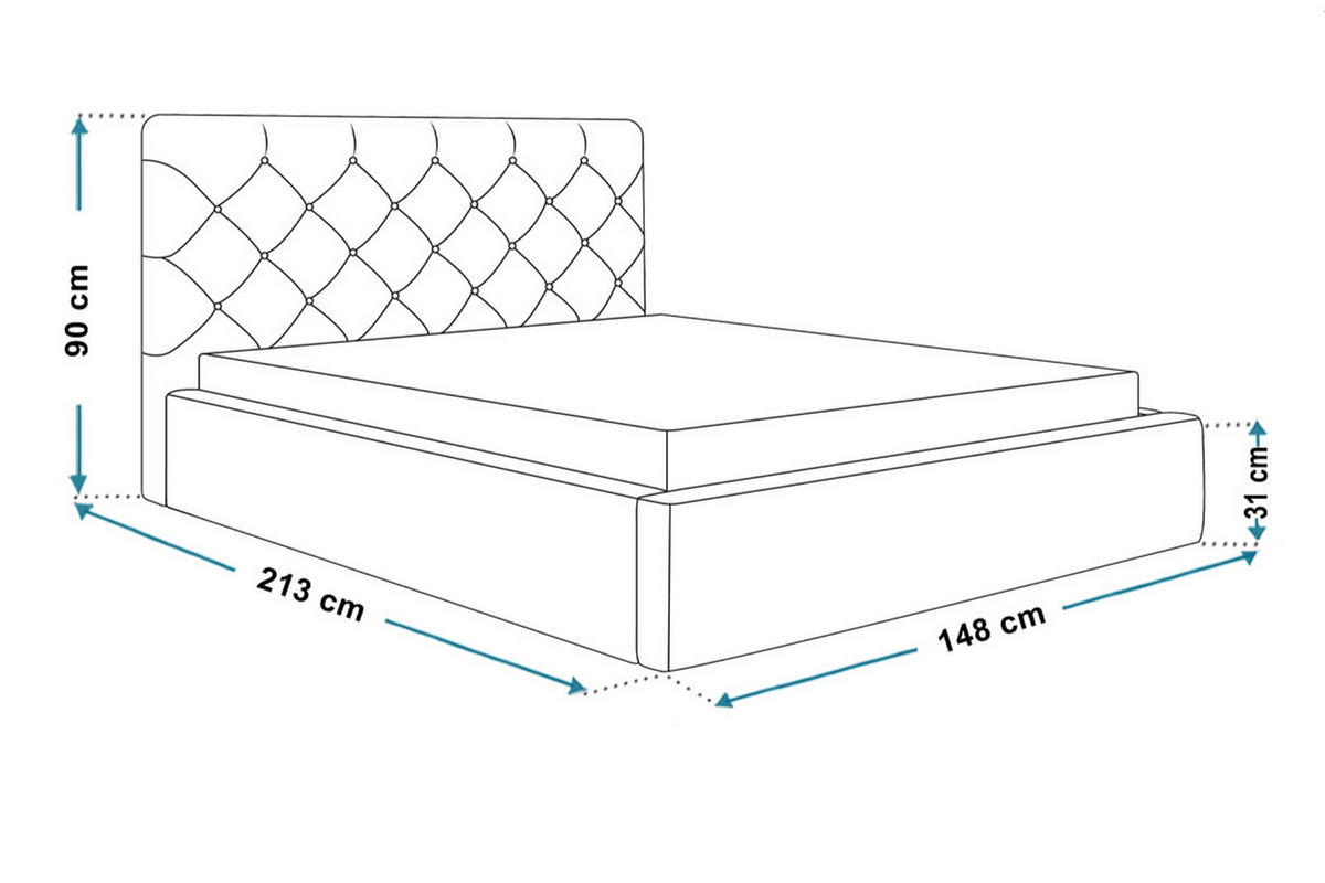 POLSTERBETT BOSTON SLIM, 140 x 200 cm mit Bettkasten und Lattenrost aus Holz, Farbe: Grau, Velourestoff - Grau, Holz/Kunststoff (140/200cm) - Alpi-Möbel