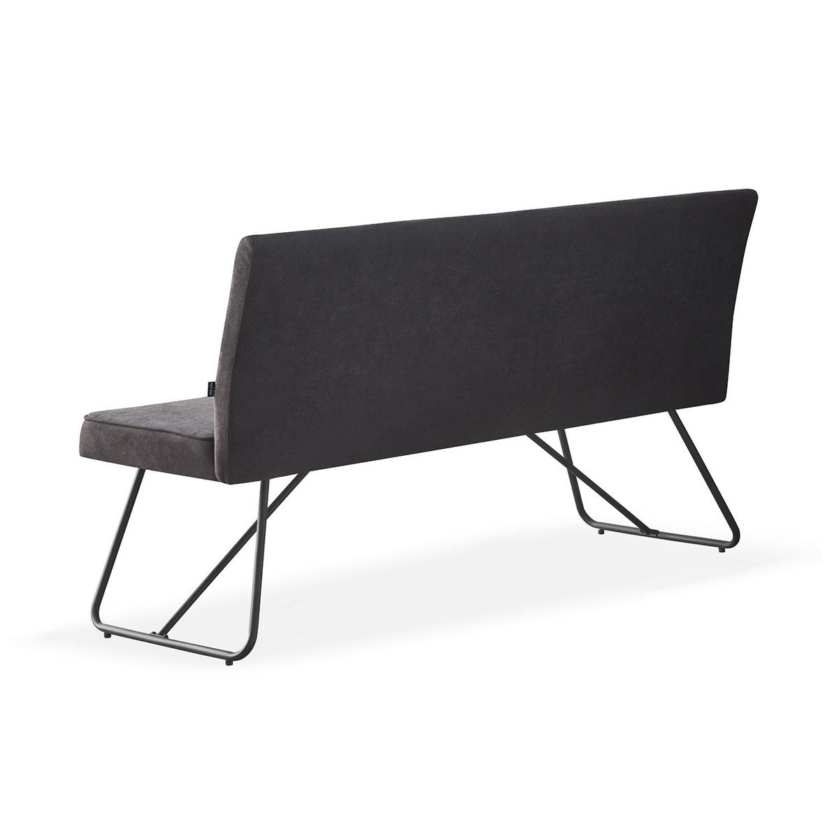 SITZBANK LINA 160 cm Anthrazit - Anthrazit/Schwarz, Textil/Metall (160/88/61cm) - B&D Home