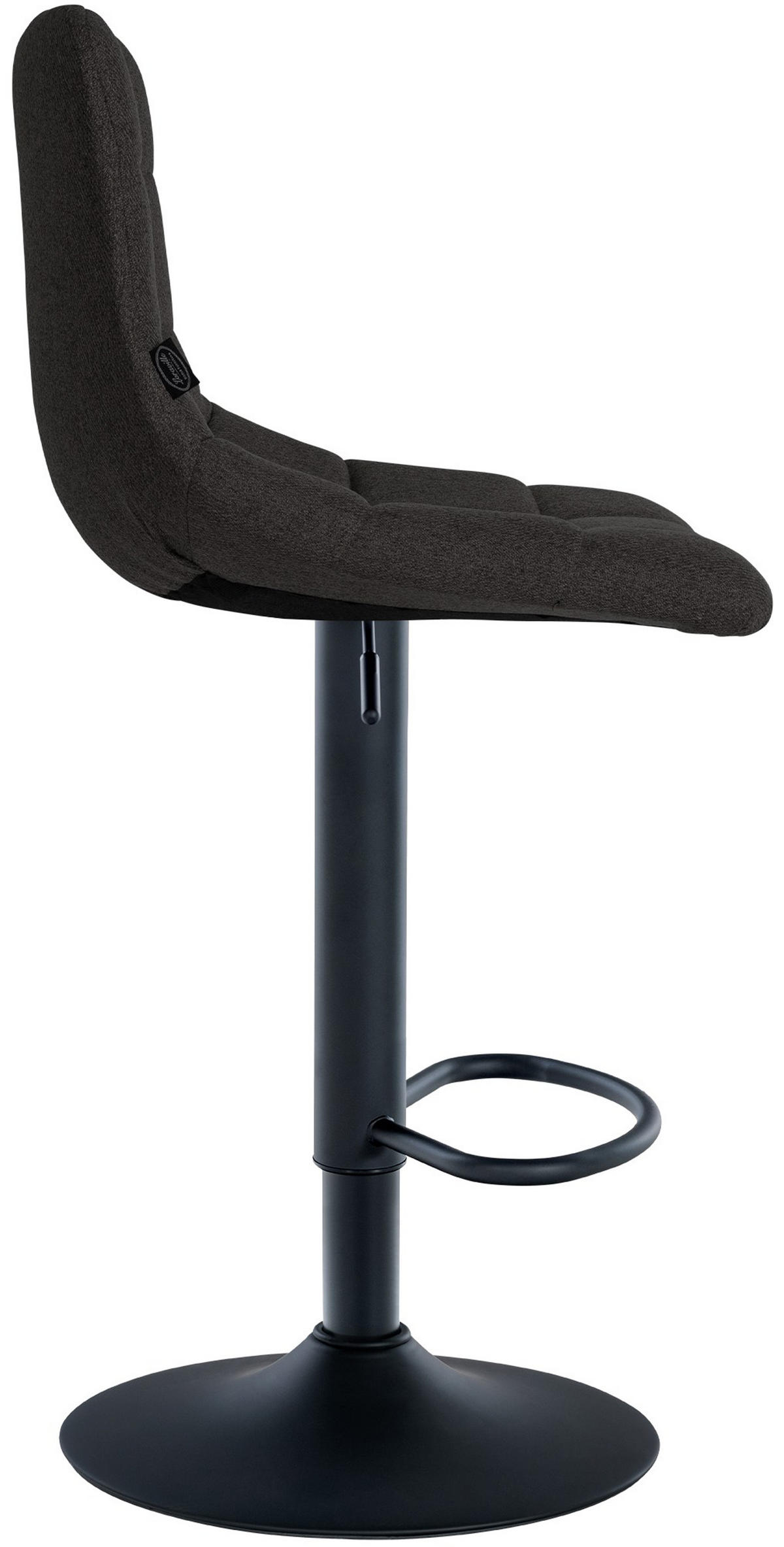 BARHOCKER 2er Set James Stoff schwarz schwarz - Schwarz, Textil/Metall (43/108.5/46.5cm) - TPFLiving