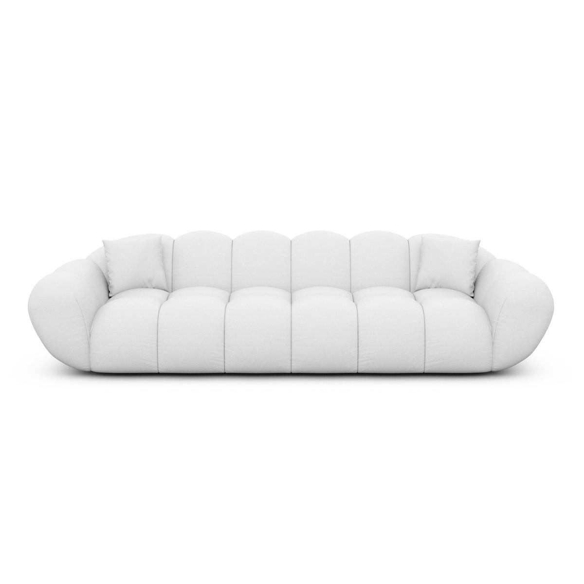 4-SITZER-SOFA Liva Weiß Kunstleder - Weiß, Kunststoff (265/70/93cm) - VAROYAL