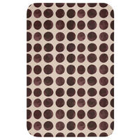 WC PŘEDLOŽKA Puntíky - Vzor - Hnědý 40x60 cm - bordeaux, textil/plast (40/1cm) - OnlyWow