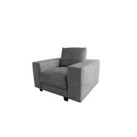 SESSEL MADELINE Grau Cord - Schwarz/Grau, Kunststoff/Textil (119/88/106cm) - KAWOLA