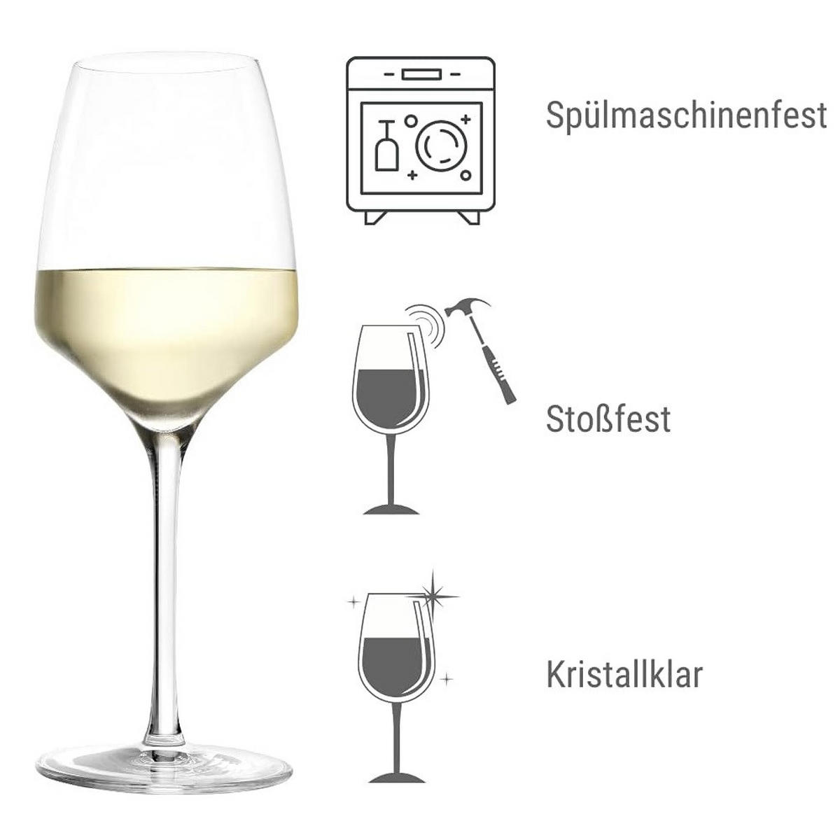 WEISSWEINKELCH Experience 350ml (6 er set) - Transparent, Glas (0.35L) - Stölzle