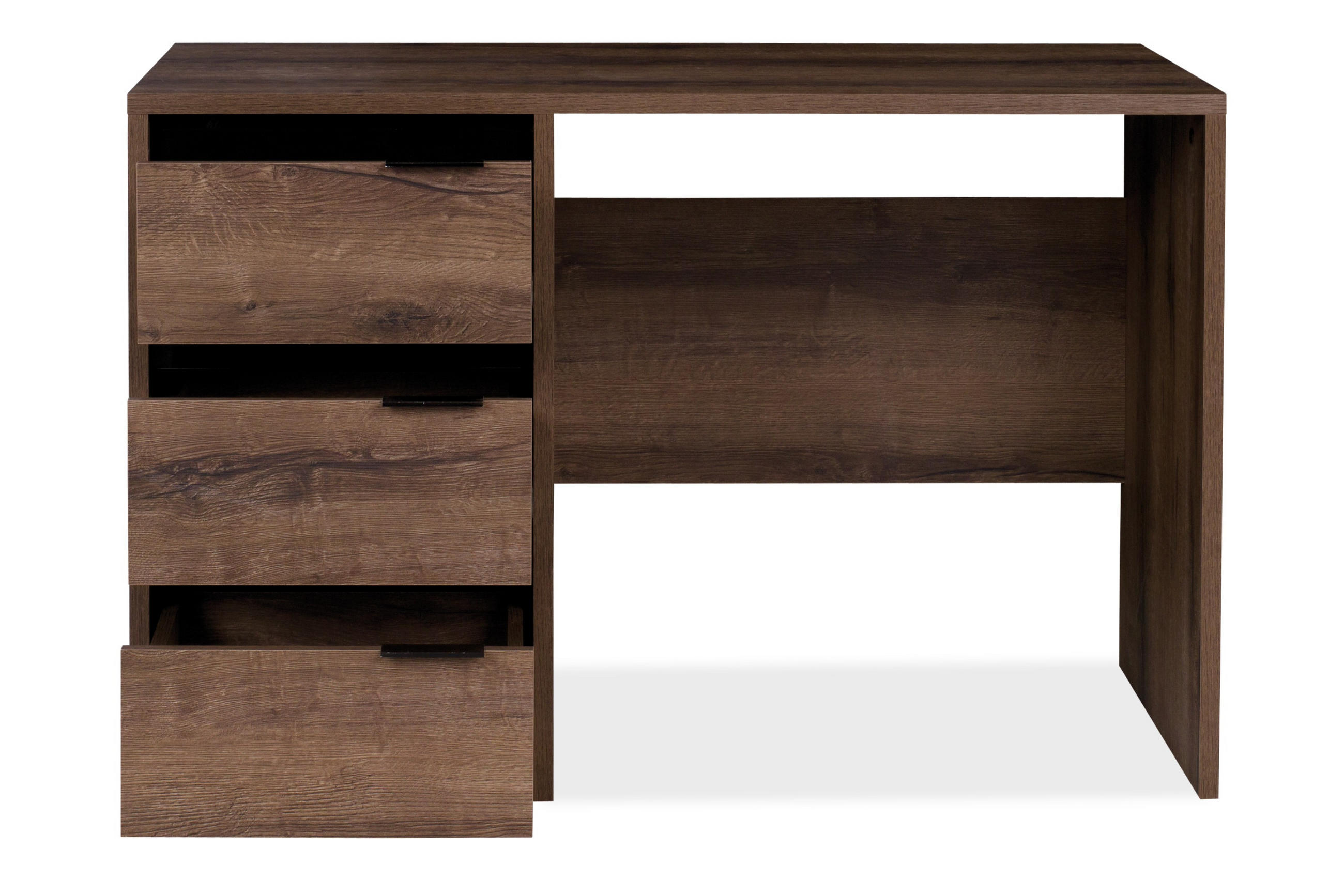 SCHREIBTISCH MERO mit Schubladen, Dunkelbraun - Dunkelbraun, Holzwerkstoff (60/120/77cm) - KONSIMO®