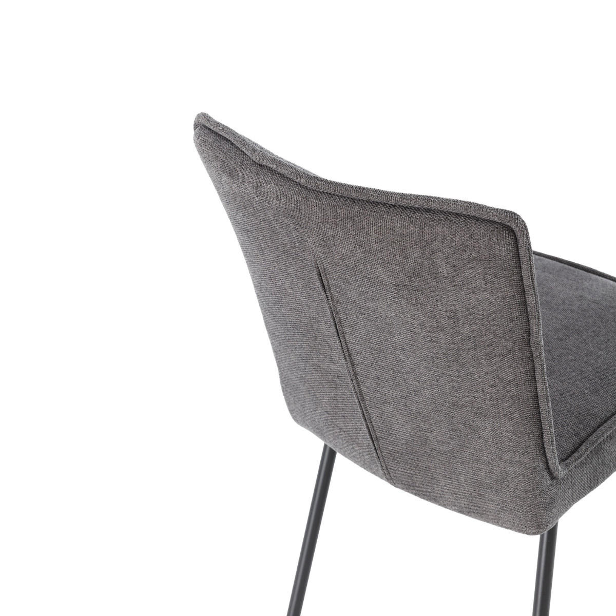 ESSZIMMERSTÜHLE STOFF 2er set 60/50,5/60 cm - Dunkelgrau, Textil (60/50.5/53.5cm) - Calicosy