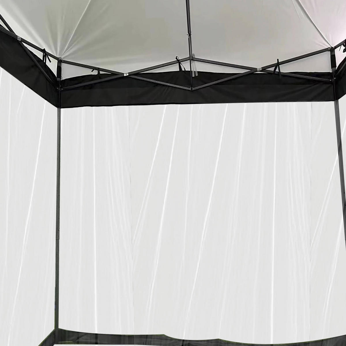 MOSKITONETZ FÜR PAVILLON Schwarz 1200/240 cm - Schwarz, Kunststoff (240/240/1200cm) - Mobili Rebecca