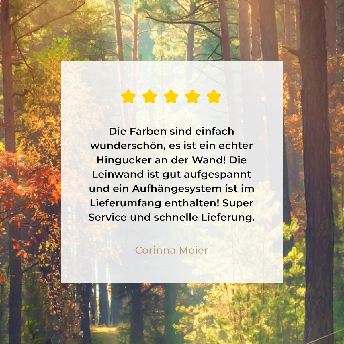 LEINWANDBILD Wald - Herbst - Bäume 30x40 cm - Dunkelgrün, Textil (30/40cm) - MuchoWow