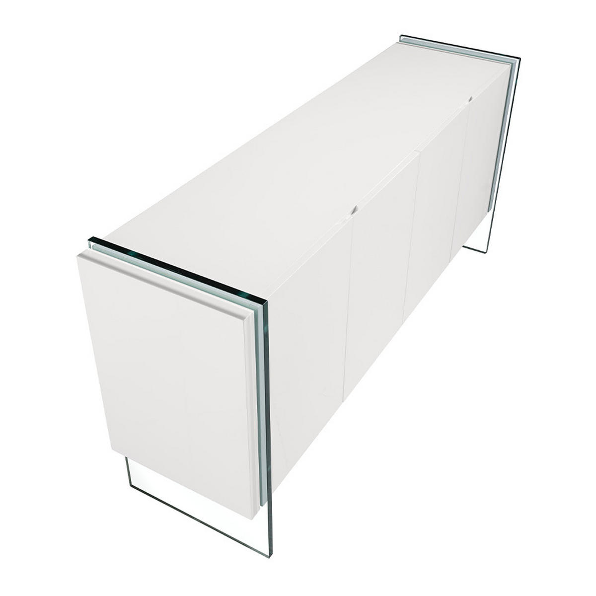 SIDEBOARD Weiß 170/43/77 cm - Weiß, Glas/Holz (170/77/43cm) - ANGEL CERDA