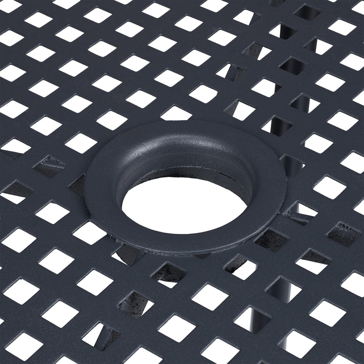 GARTENTISCH - Anthrazit, Metall (70/70/72cm) - Relaxdays