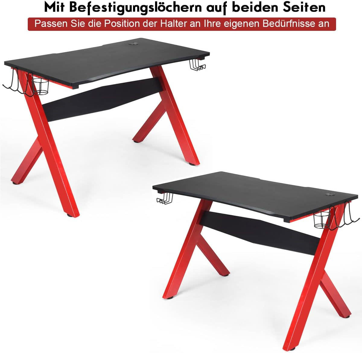DATORBORD Svart - Multicolor, Träbaserade material (60/115/76cm) - COSTWAY