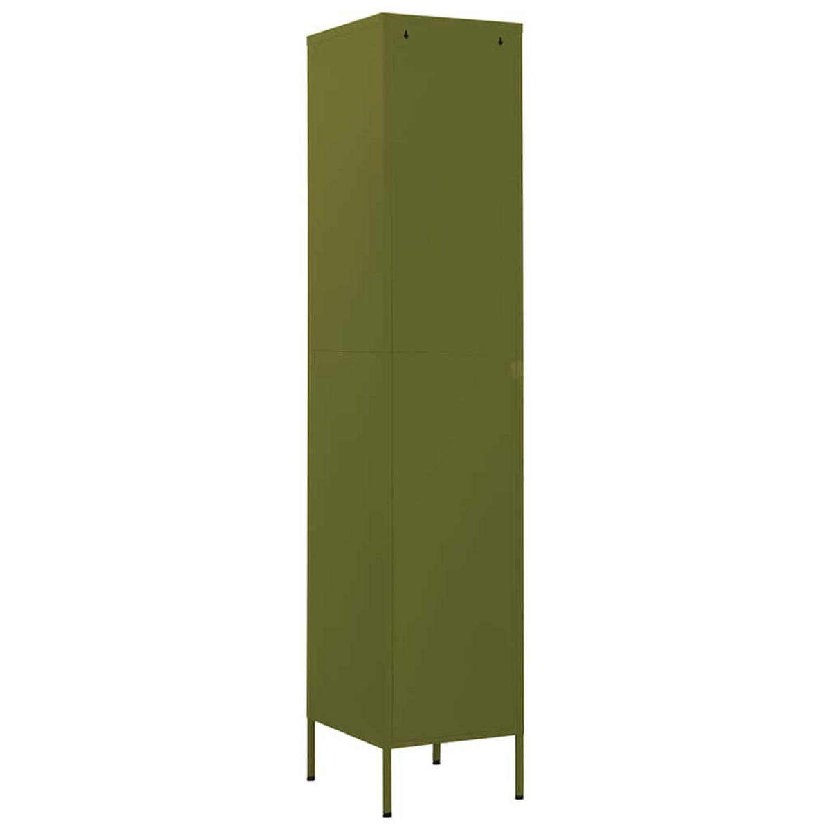 SCHLIESSFACHSCHRANK Olivgrün 35/46/180 Cm Stahl - Grün, Metall (46/180/35cm) - vidaXL