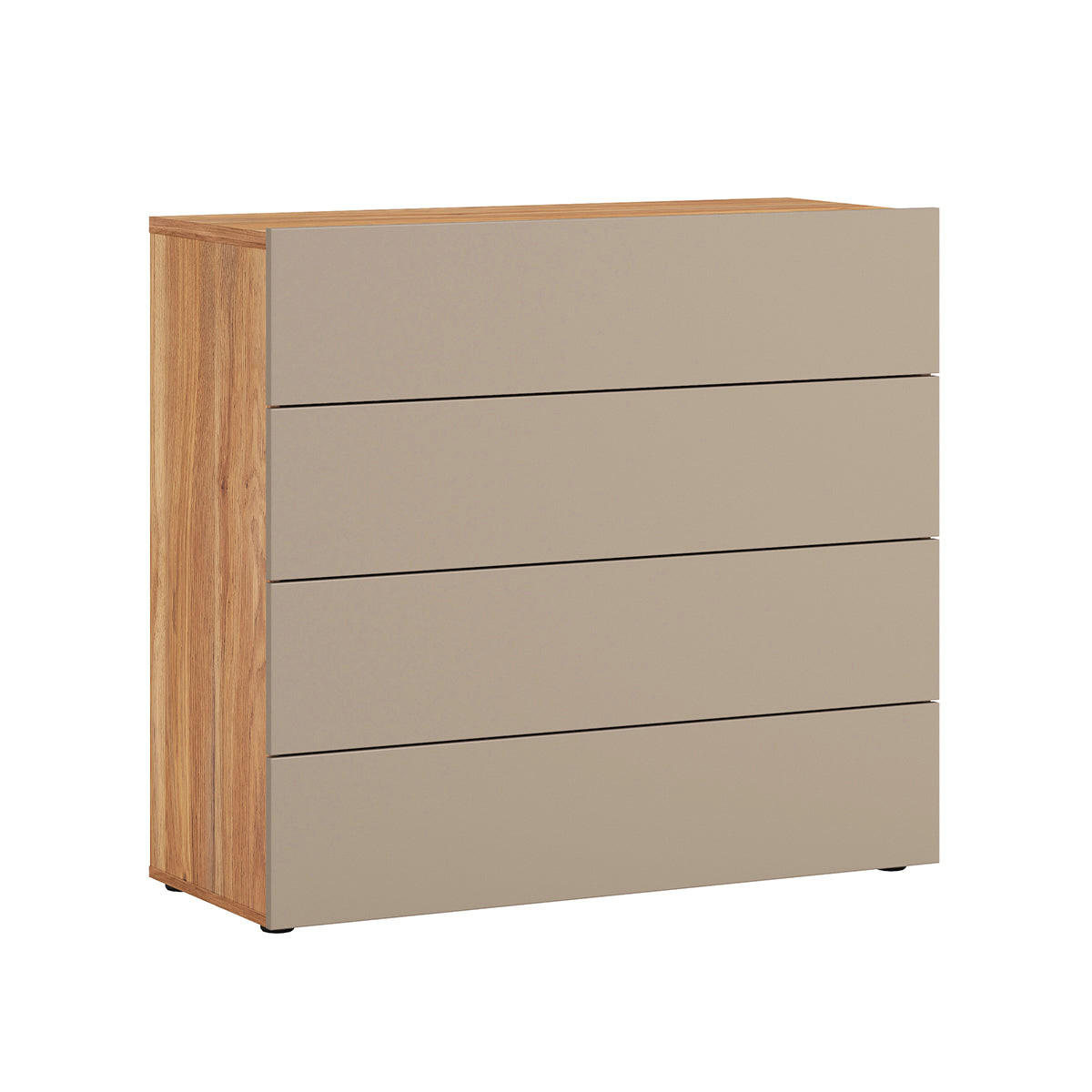 KOMODA Iséa Taupe - šedohnědá, kompozitní dřevo (100/91/40.5cm) - Petits-meubles