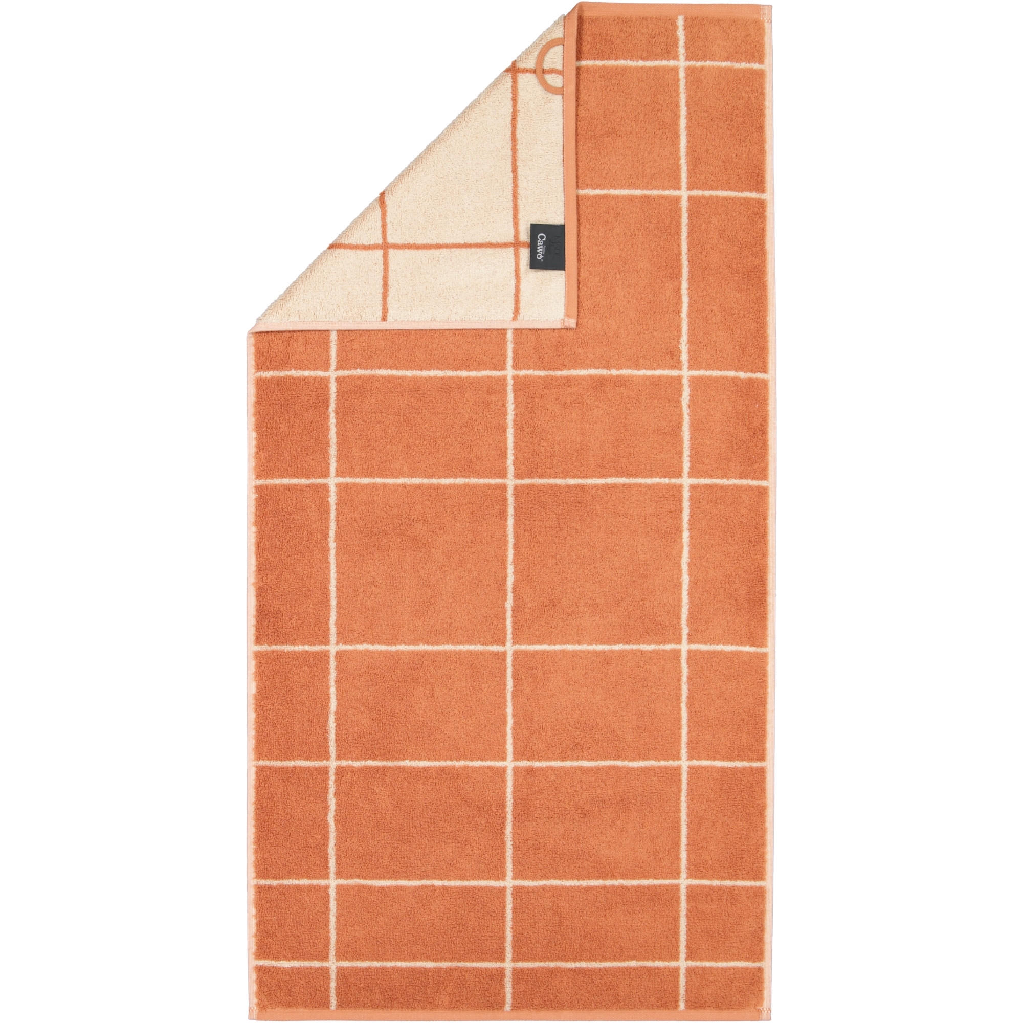 HANDTUCH ATELIER LINES 6240 KUPFER - 33 - Orange, Textil (50/100cm) - Cawoe