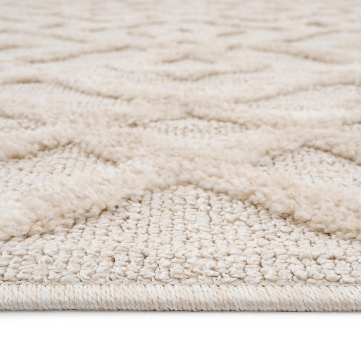 WEBTEPPICH Sade Beige - Beige, Textil (120/170cm) - Kukoon Rugs