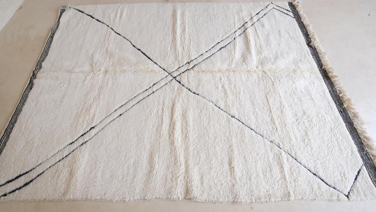 BERBERTEPPICH aus reiner Wolle 210x 276 cm - Weiß, Naturmaterialien (210/276cm) - AFK Living