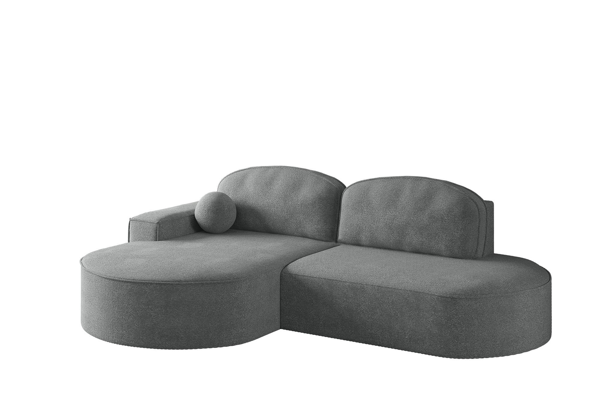 ECKSOFA Girona Mit Schlaffunktion - Dunkelgrau, Holzwerkstoff/Textil (278/179cm) - Fun Möbel
