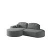 ECKSOFA Girona Mit Schlaffunktion - Dunkelgrau, Holzwerkstoff/Textil (278/179cm) - Fun Möbel