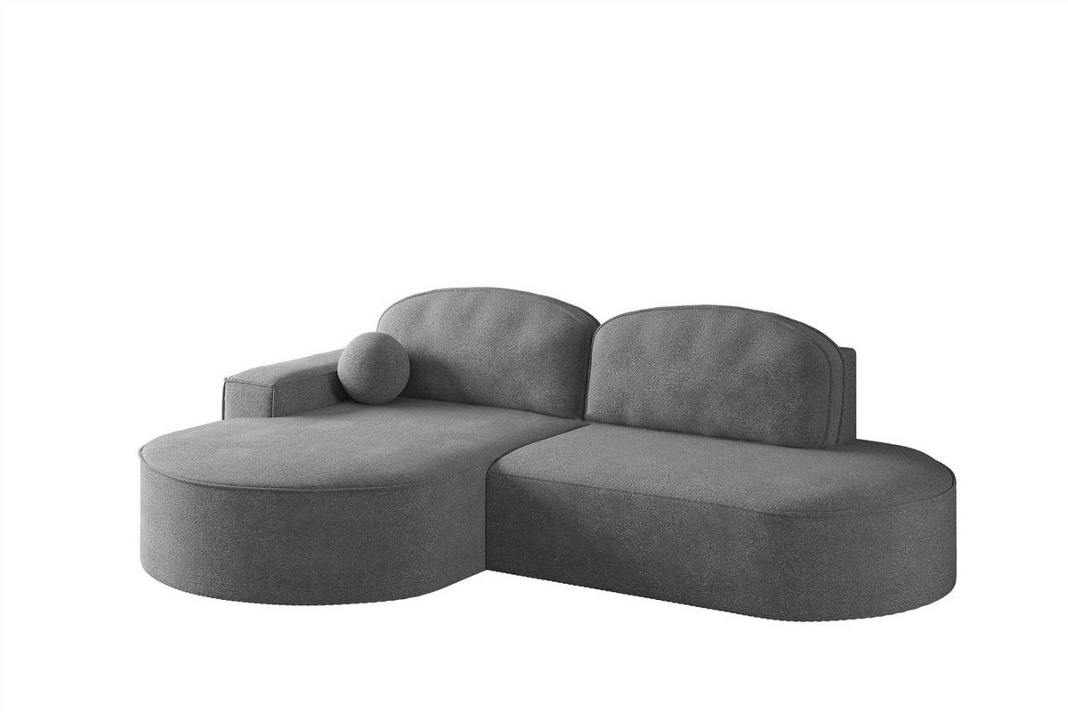 ECKSOFA Girona Mit Schlaffunktion - Dunkelgrau, Holzwerkstoff/Textil (278/179cm) - Fun Möbel