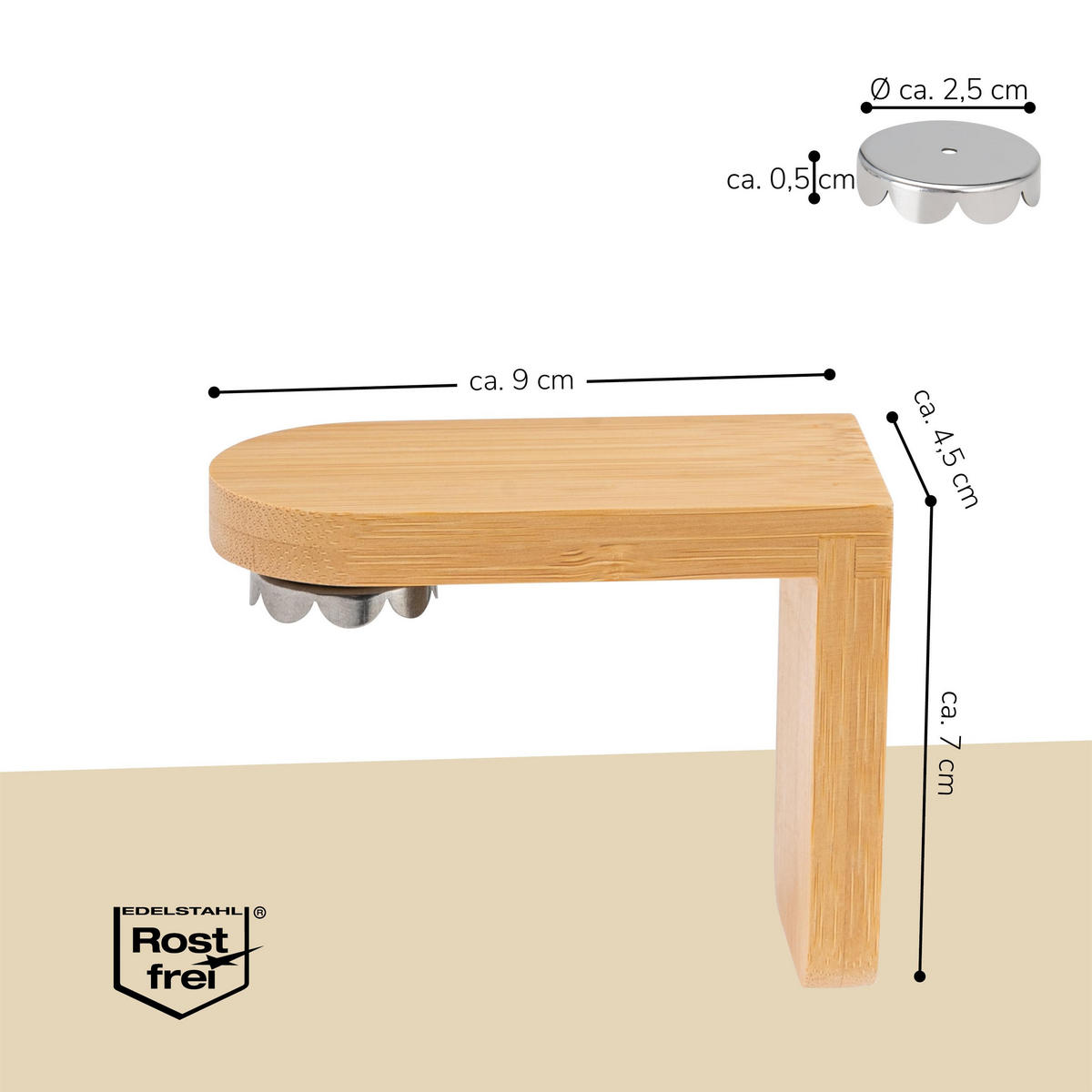 MAGNET-SEIFENHALTER, Bambus - Braun, Holz (4.5/9/7cm) - bremermann