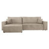 ECKSOFA Karl Cord Maxi - Beige/Schwarz, Holz/Kunststoff (272/145cm) - MIRJAN24