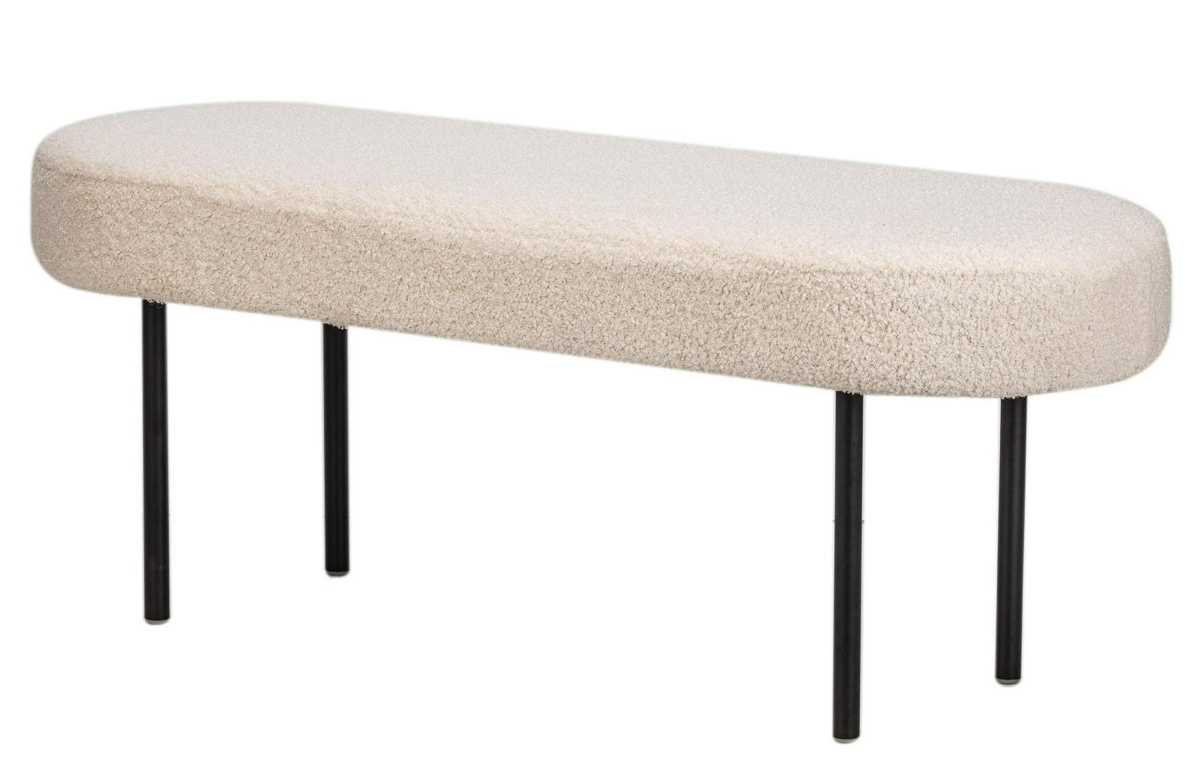 SITZBANK Samt Weiß - Weiß, Textil (100/38/35cm) - Nordlys