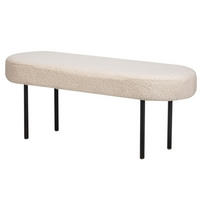 SITZBANK Samt Weiß - Weiß, Textil (100/38/35cm) - Nordlys