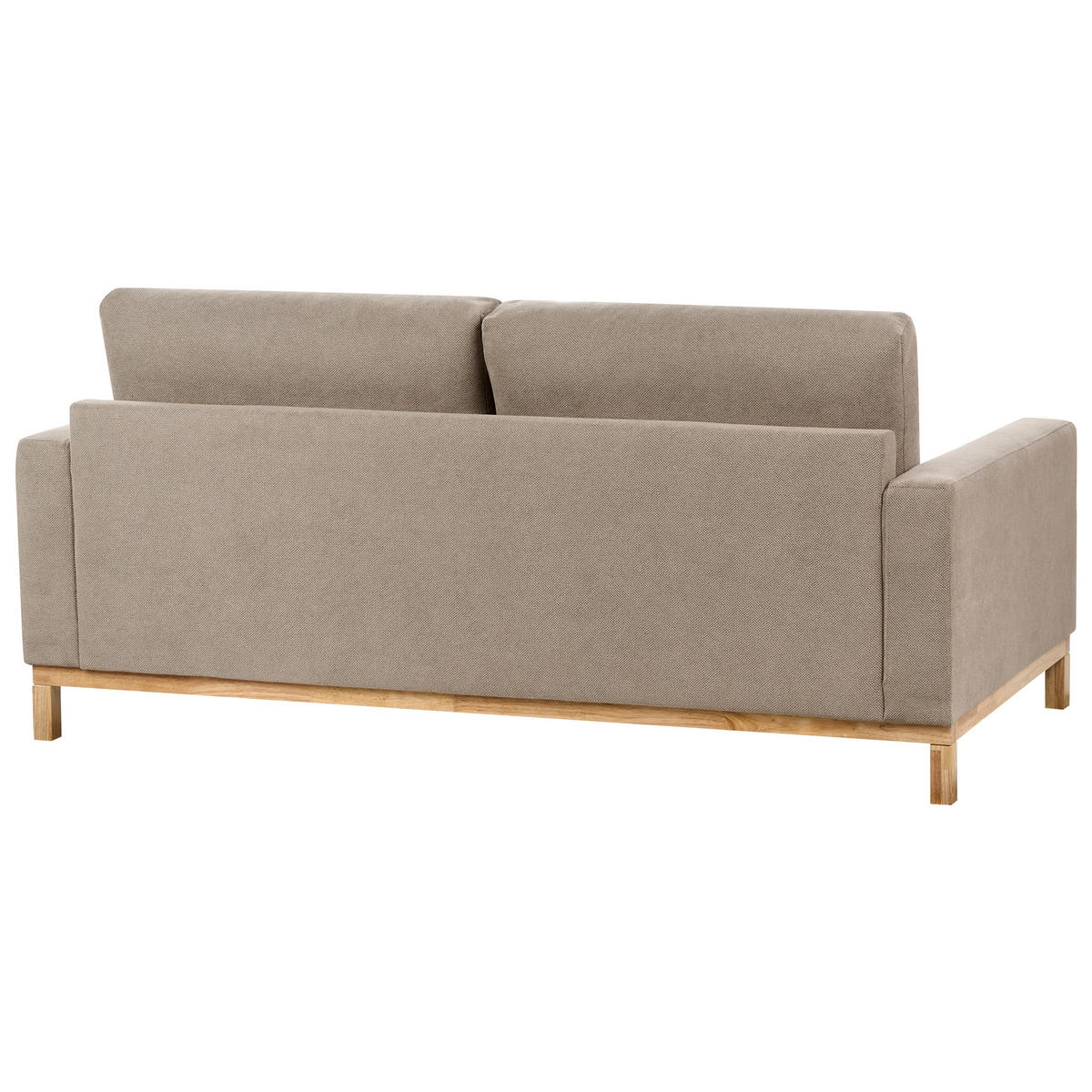 2-SITZER-SOFA taupe/hellbraun Siggard - Taupe/Hellbraun, Textil (184/84/92cm) - Beliani