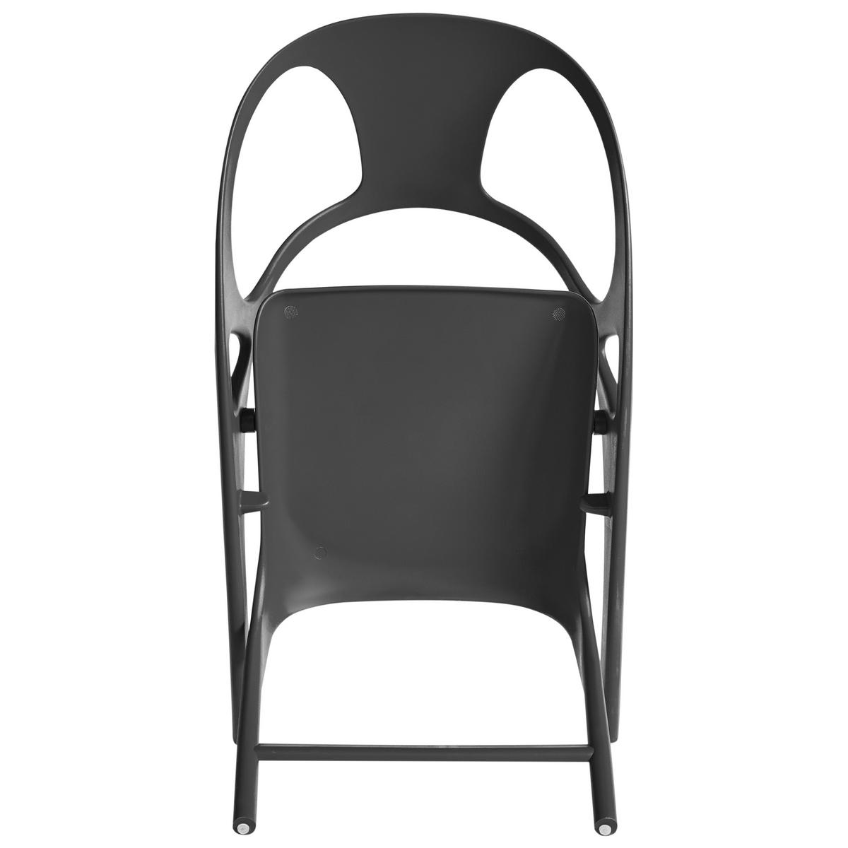 GARTENSTUHL 4er-Set Schwarz Nemi - Schwarz, Kunststoff (59/80/53cm) - Beliani