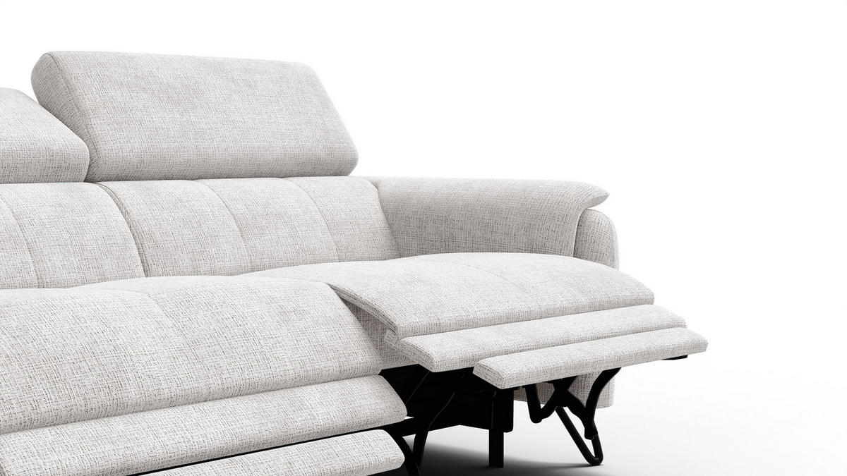 RELAXSOFA RODEN 3-Sitzer, creme - Creme, Holz/Textil (194/82/103cm) - Courtois Laville