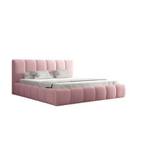 POLSTERBETT Giulia Magic Velvet - Rosa, Holzwerkstoff/Textil (140/200cm) - Fun Möbel