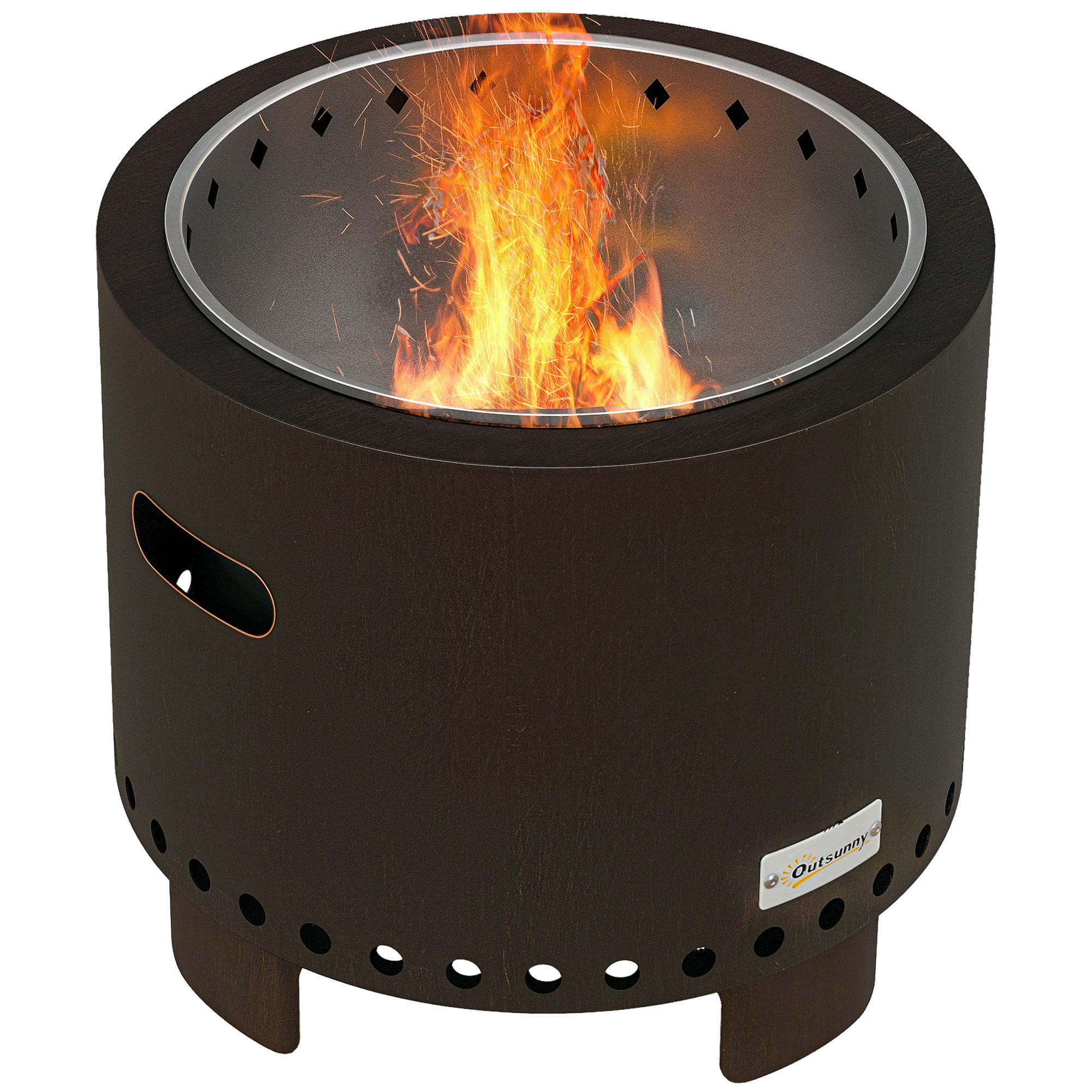 FEUERSCHALE DE-10565 wetterbeständig, rauchfrei Schwarz/Bronze - Schwarz, Metall (45/42/45cm) - ComfortXL